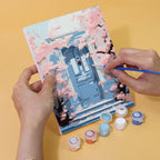 Mini Paint By Numbers 15X20Cm (6 Pieces) - European Architecture And Flowers