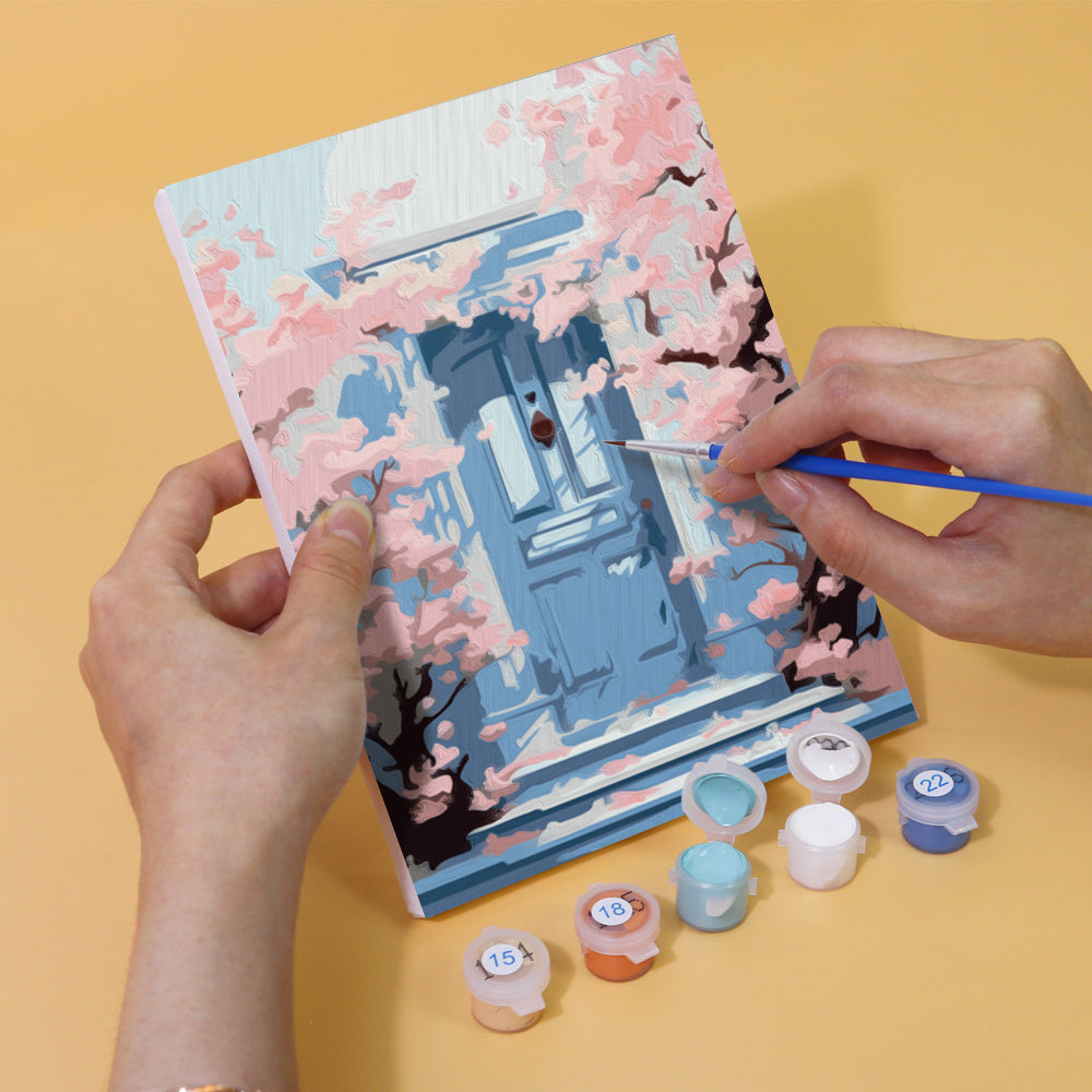Mini Paint By Numbers 15X20Cm (6 Pieces) - European Architecture And Flowers