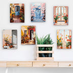 Mini Paint By Numbers 15X20Cm (6 Pieces) - European Architecture And Flowers