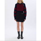 Pull - Raye Bleu/Rouge - Femme