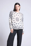 Pullover Bandana Apache - Blanc Et Noir - Femme