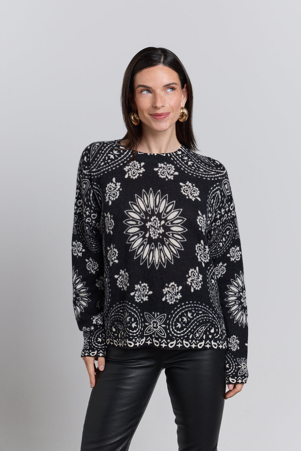 Jersey bandana Presley - Negro blanco - Mujer
