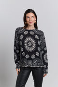 Jersey bandana Presley - Negro blanco - Mujer