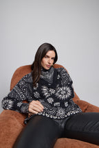 Jersey bandana Presley - Negro blanco - Mujer
