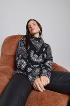 Jersey bandana Presley - Negro blanco - Mujer