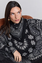 Jersey bandana Presley - Negro blanco - Mujer