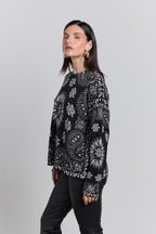 Jersey bandana Presley - Negro blanco - Mujer