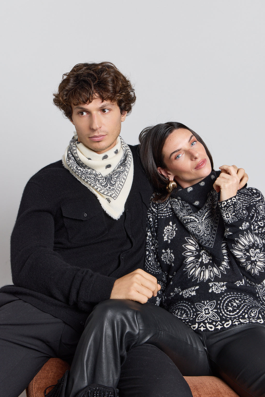 Jersey bandana Presley - Negro blanco - Mujer