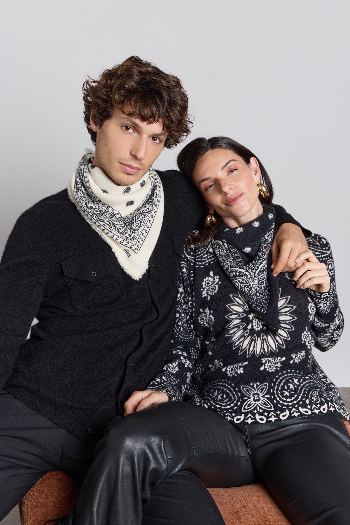 Jersey bandana Presley - Negro blanco - Mujer
