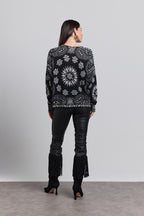 Jersey bandana Presley - Negro blanco - Mujer