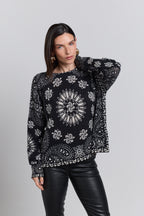 Jersey bandana Presley - Negro blanco - Mujer