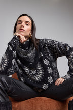 Jersey bandana Presley - Negro blanco - Mujer