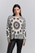 Pullover Bandana Presley - Blanc Noir - Femme
