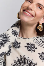Pullover Bandana Presley - Blanc Noir - Femme