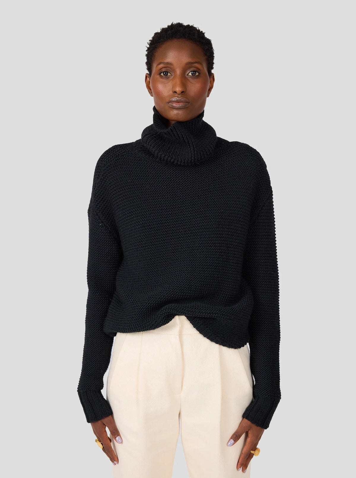 Strickpullover Bobbi in Schwarz