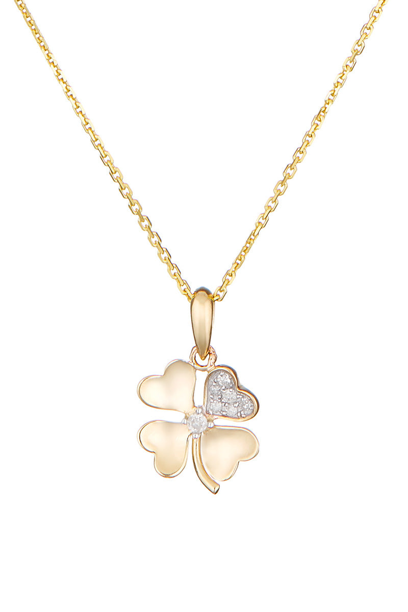 Pendentif "Dites-Le Avec Une Fleur" D0,05/7 - Or Jaune 375/1000