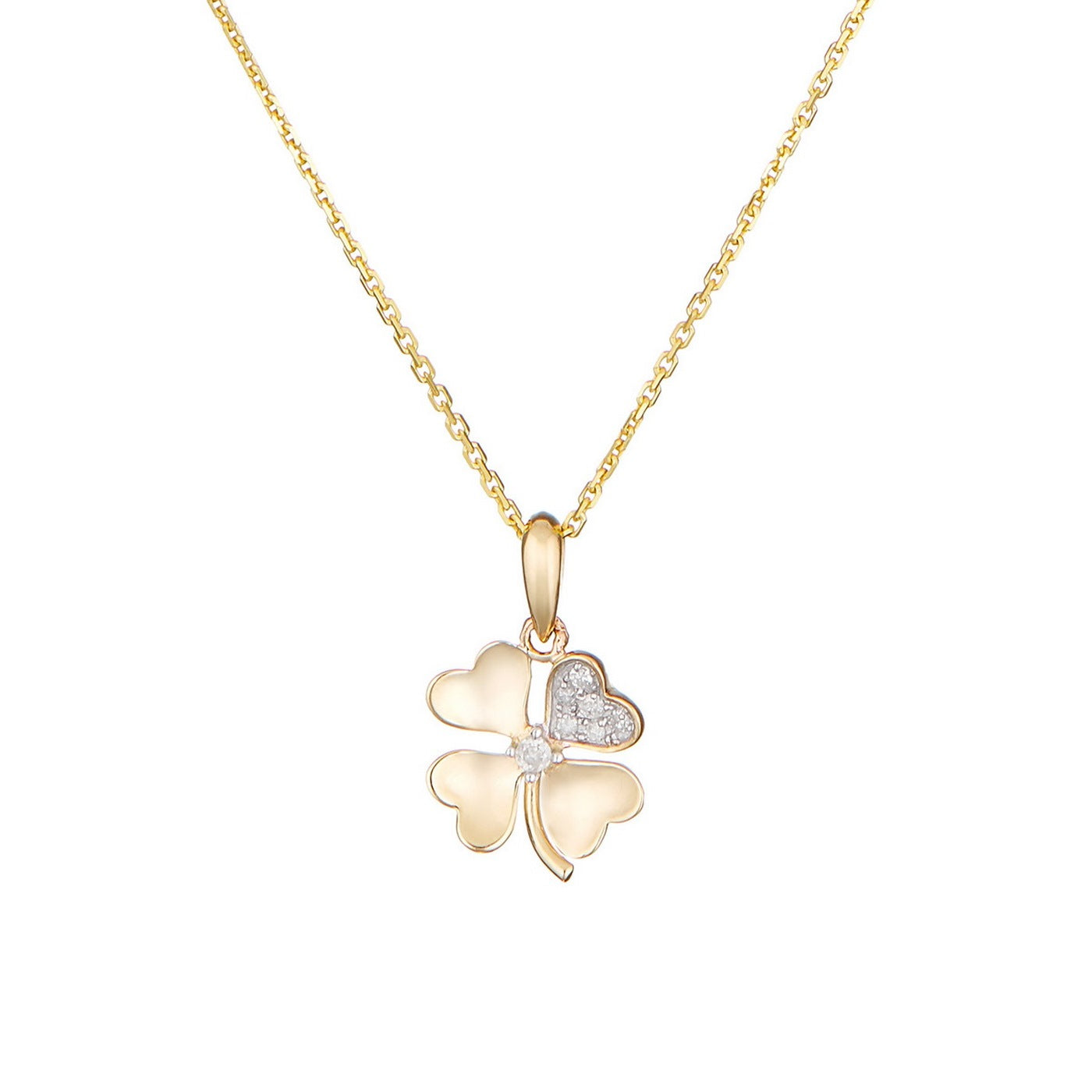 Colgante “Dilo con Flor” Diamantes 0.05/7 – Oro Amarillo 375/1000