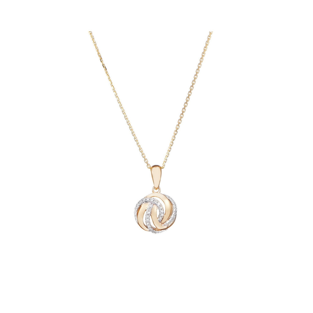 Colgante de Diamantes "Ojo de Oro" 0.09/40 - Oro Amarillo 375/1000