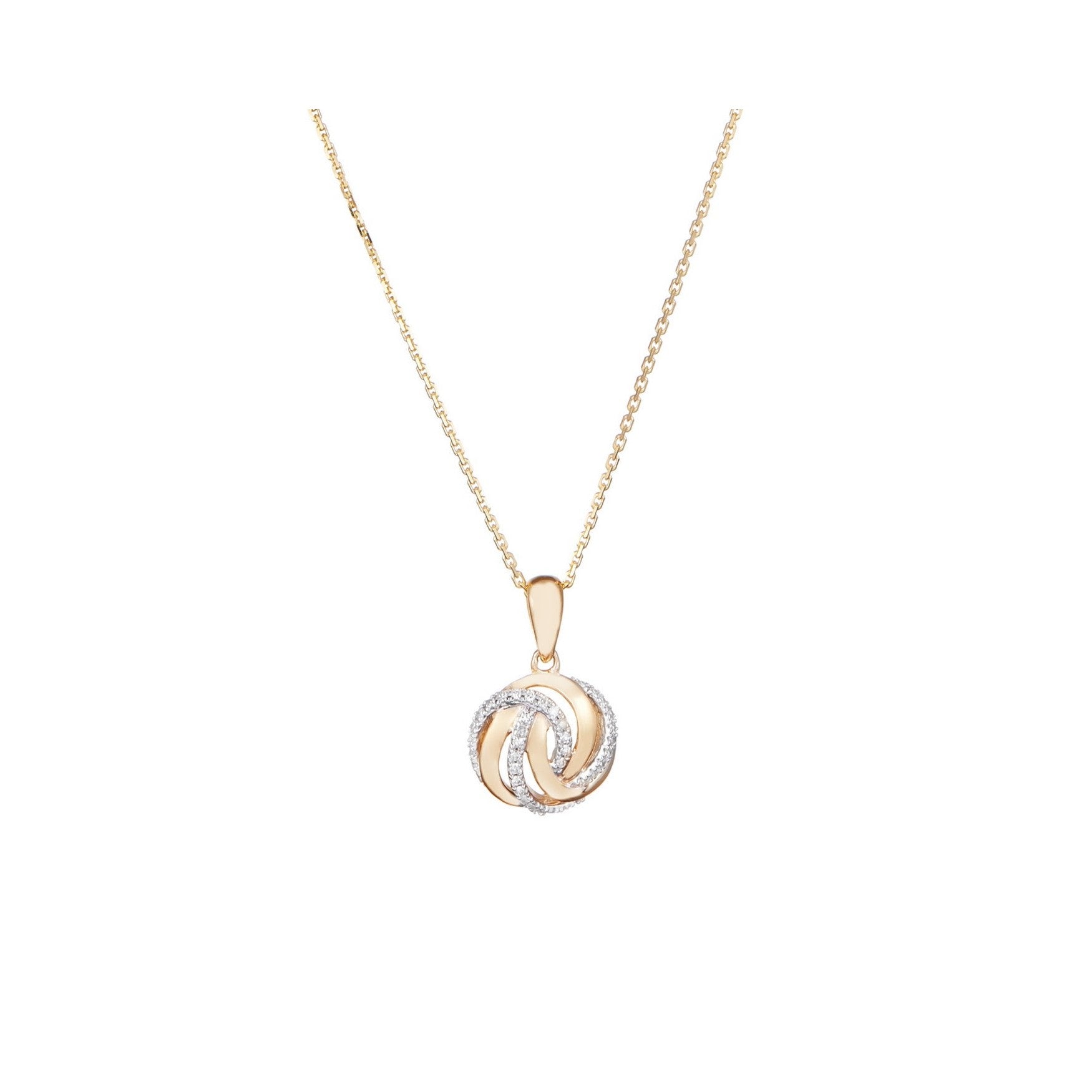 Colgante de Diamantes "Ojo de Oro" 0.09/40 - Oro Amarillo 375/1000