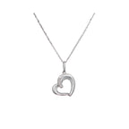 Colgante "De todos los corazones" D0.02/3 - Oro blanco 375/1000