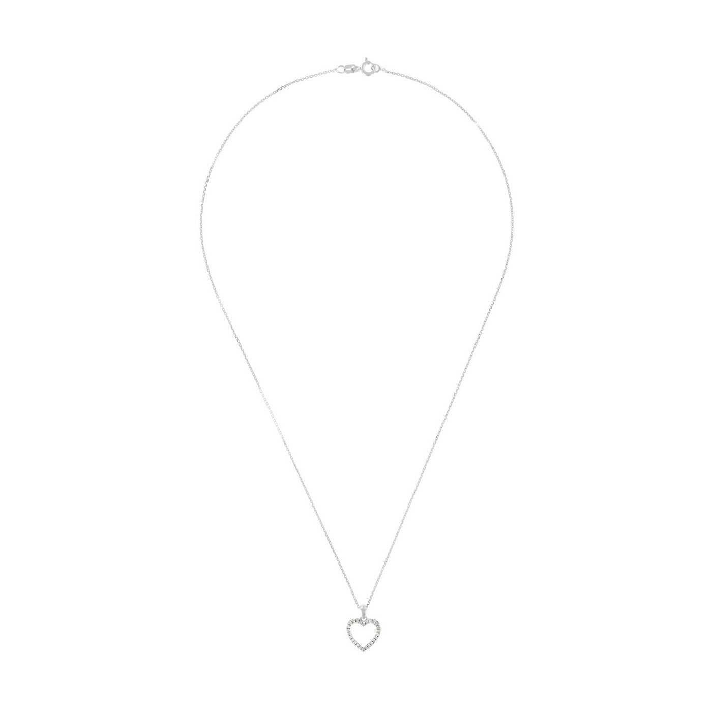Pendentif "Élue De Ton Coeur" Diamants 0,13/26 - Or Blanc 375/1000