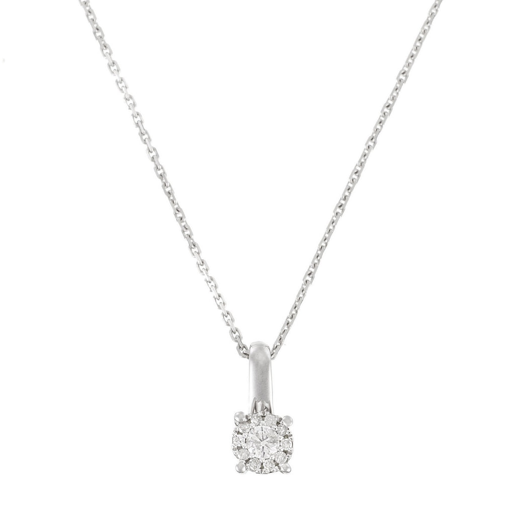 Colgante de diamantes "Akna" 0.11/11 - Oro blanco 375/1000