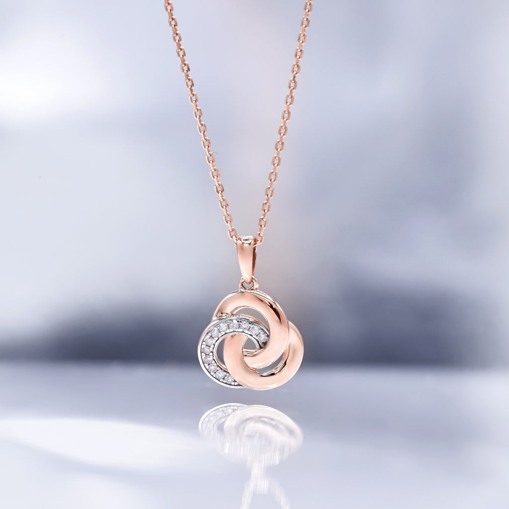 Colgante "Trior" D0.066/12 - Oro rosa 375/1000