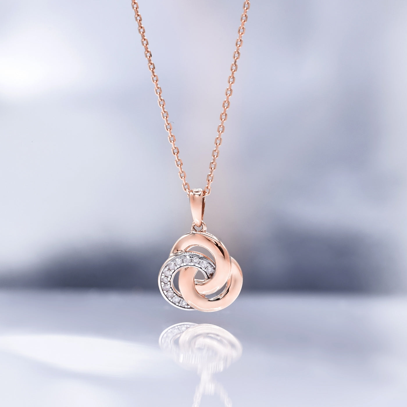 Colgante "Trior" D0.066/12 - Oro rosa 375/1000
