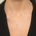 Colgante "4 Corazones" Diamantes 0.13/28 - Oro blanco 375/1000