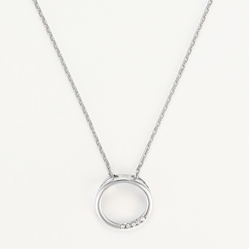 Pendentif "Cercle" D0,02/5 - Or Blanc 375/1000