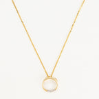 Colgante de Diamantes "Círculo" 0.02/5 - Oro Amarillo 375/1000