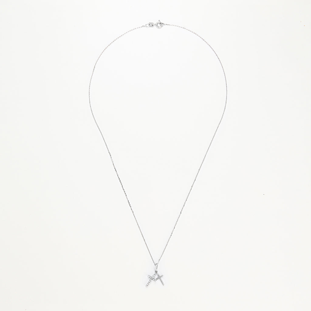 Pendentif "Ma Foi" D0,1/12 - Or Blanc 375/1000