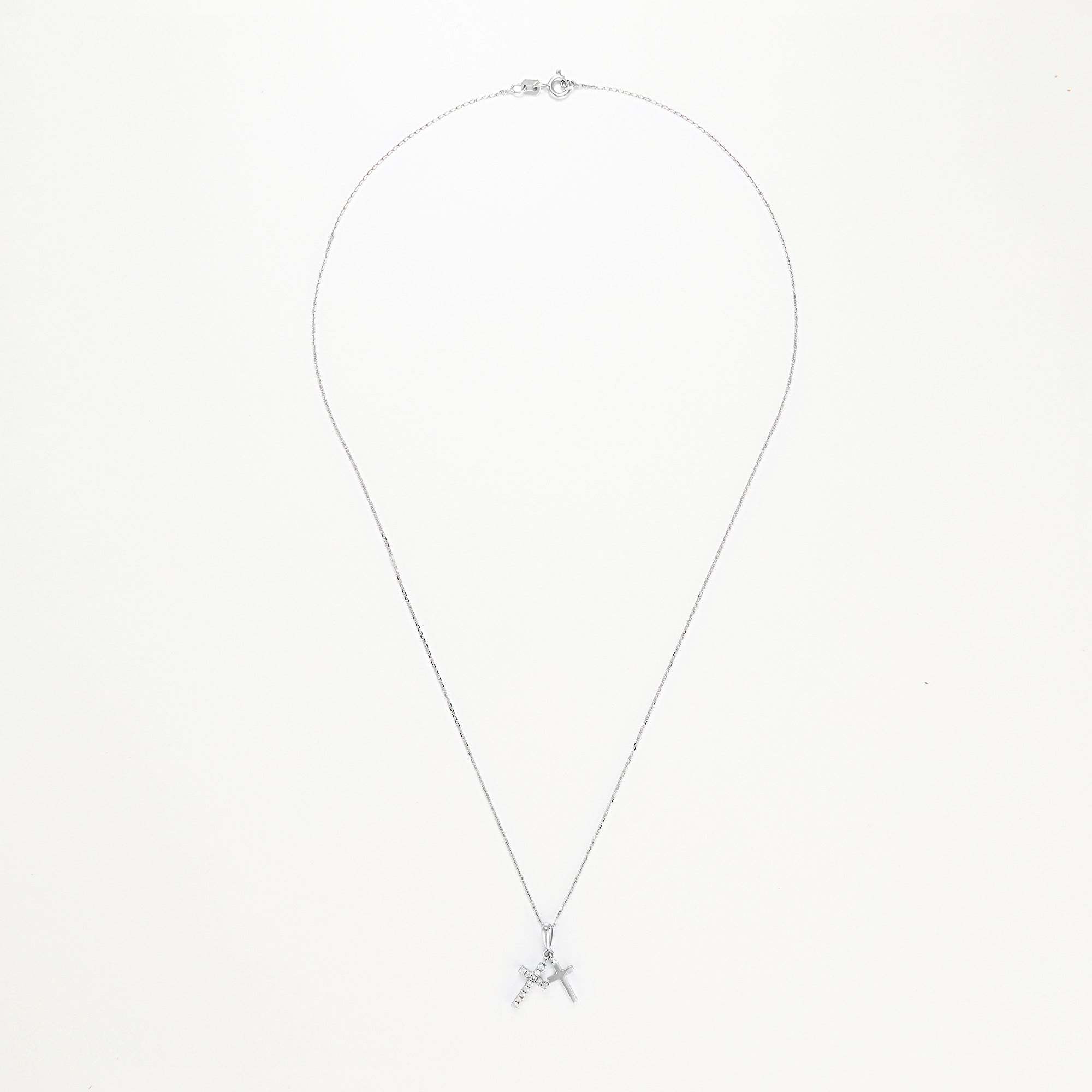Pendentif "Ma Foi" D0,1/12 - Or Blanc 375/1000