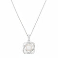 Pendentif "Gostivar" D 0,132/24 Perle 1 - Or Blanc 375/1000