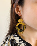 Pendientes Hilo de Oro Negro - Doria