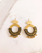Pendientes Hilo de Oro Negro - Doria