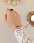 Pulsera Negra - Corazón