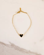 Pulsera Negra - Corazón
