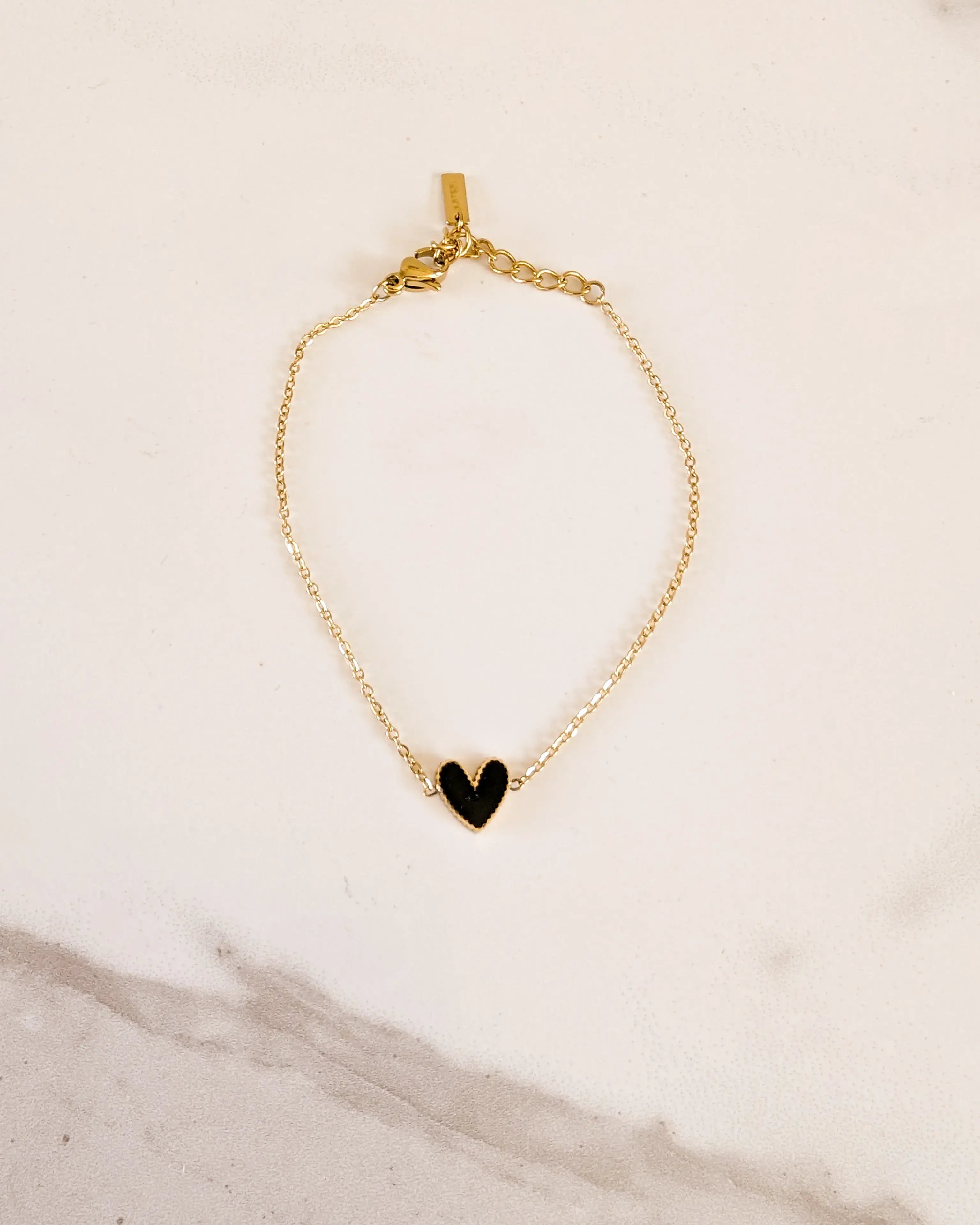 Pulsera Negra - Corazón