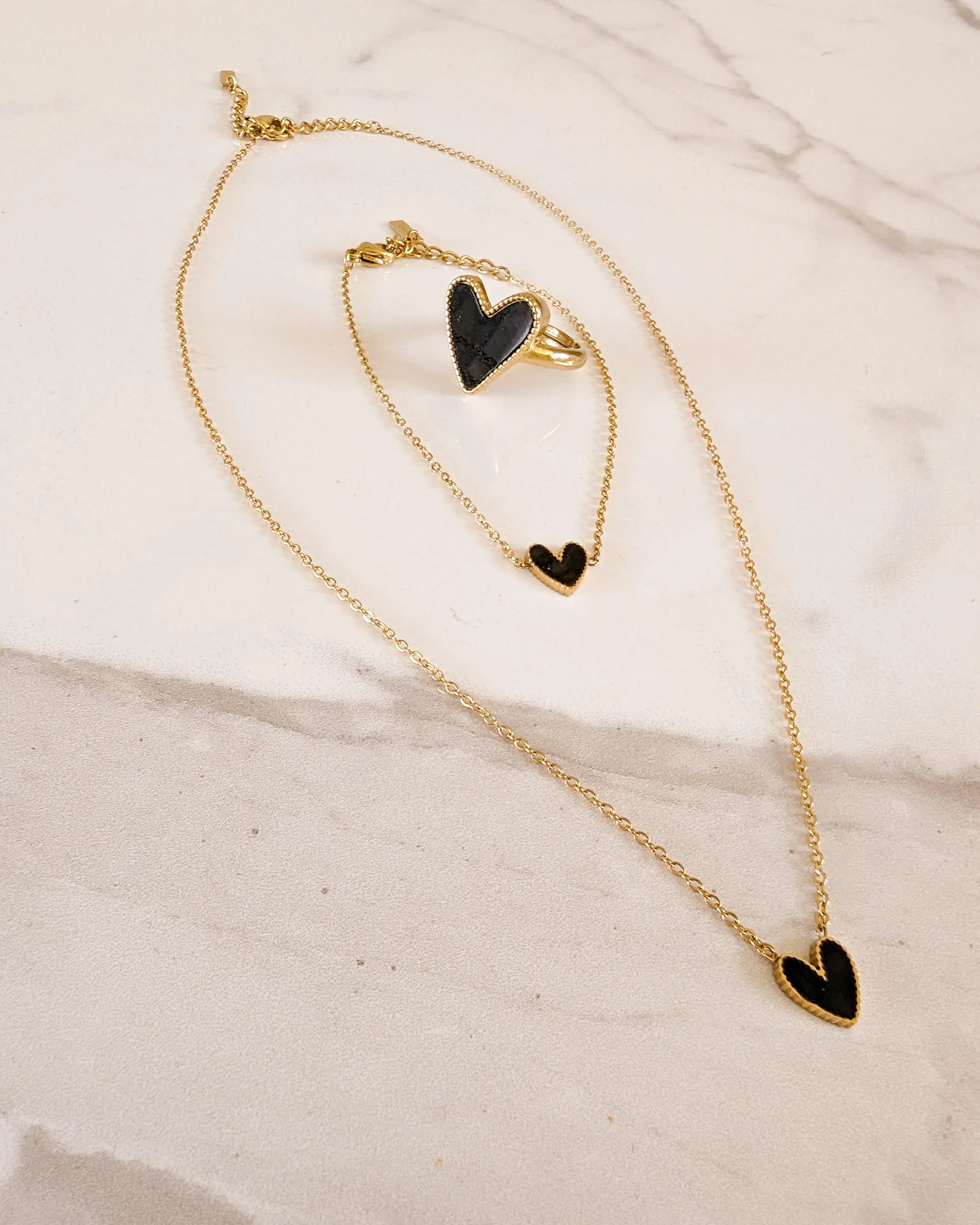 Pulsera Negra - Corazón