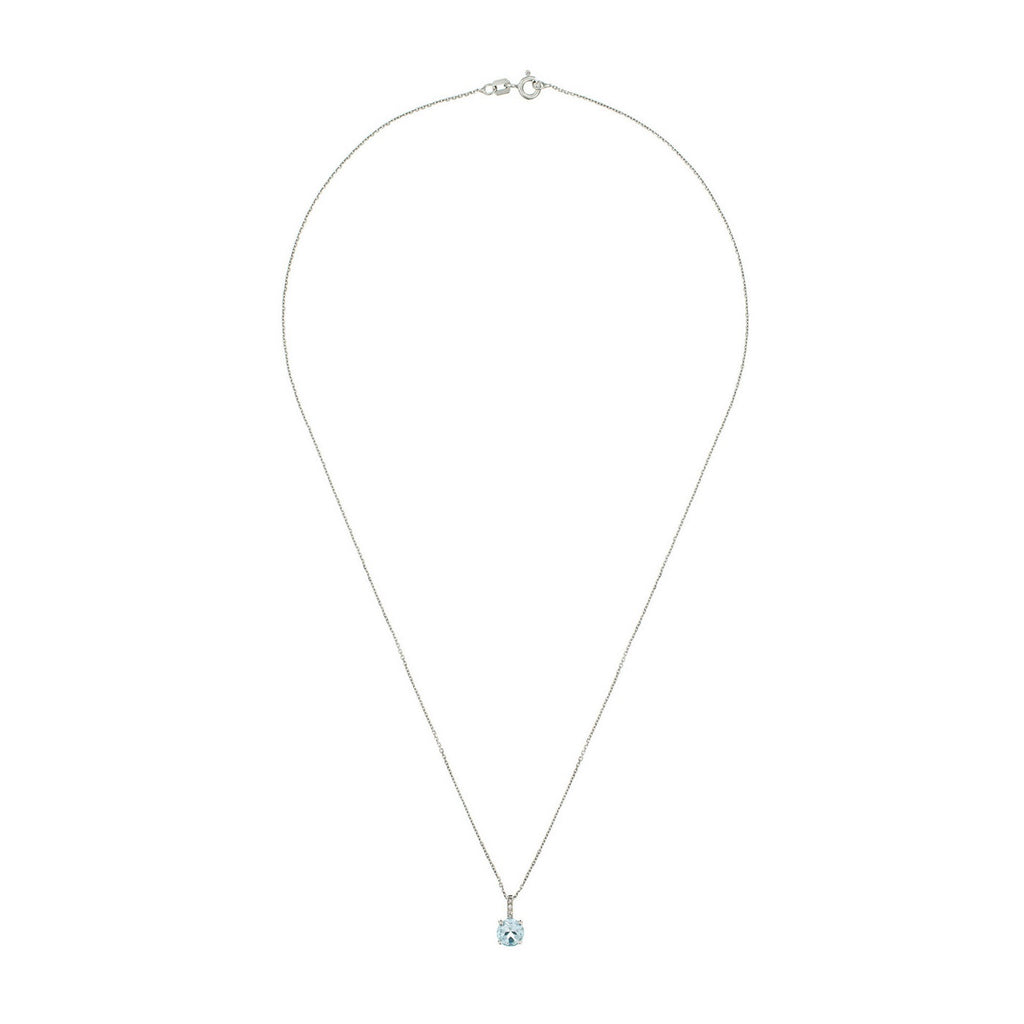 "Blue Light" pendant D0.01/2 Topaz 0.95/1 - 375/1000 White Gold