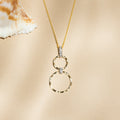 Pendentif "Gold Circles" Diamants 0,02/6