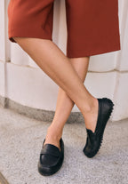 After The Rain Falls Flat Shoes - Black