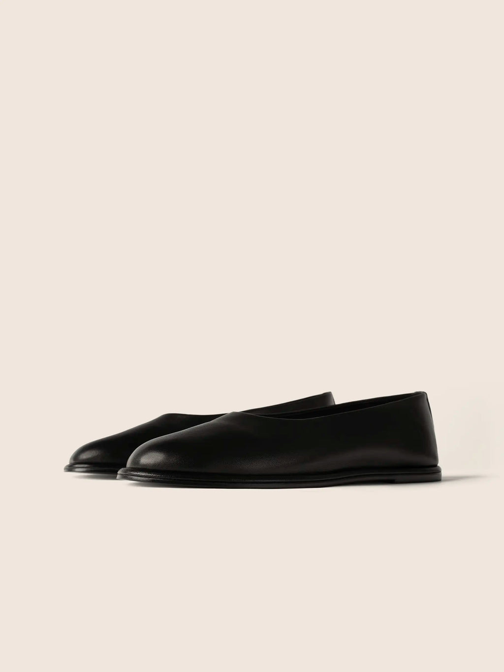 Zapatos planos con margaritas carmesí - Negro