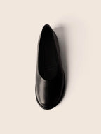 Zapatos planos con margaritas carmesí - Negro