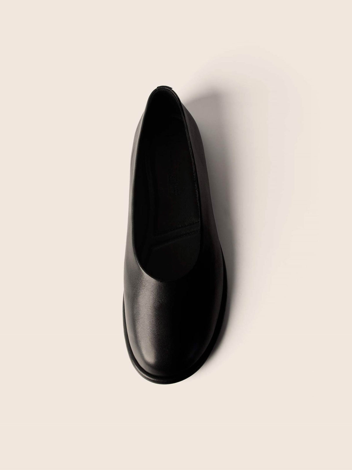 Zapatos planos con margaritas carmesí - Negro