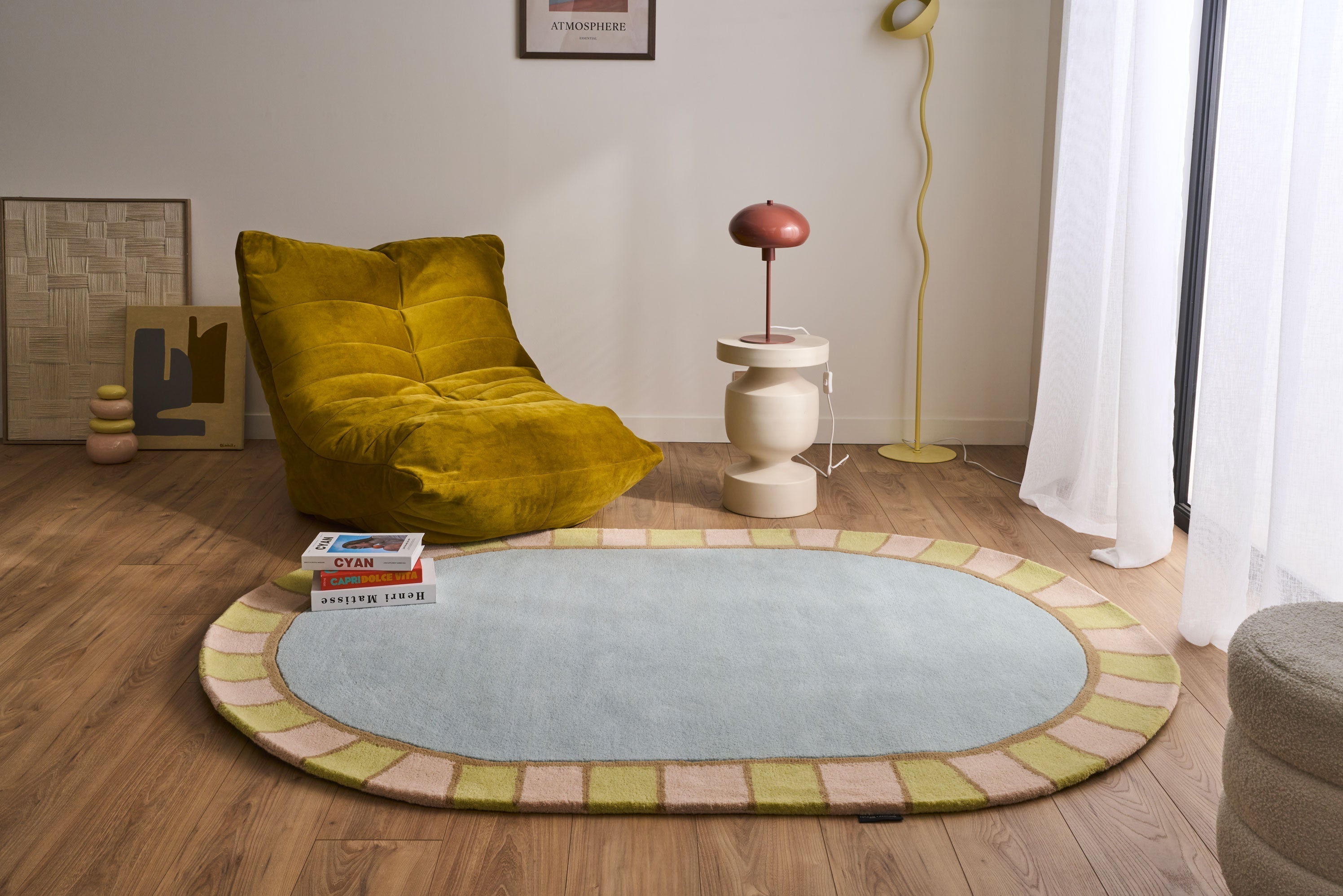 Soft Rayon – Pastel-hued wool rug Soft Rayon