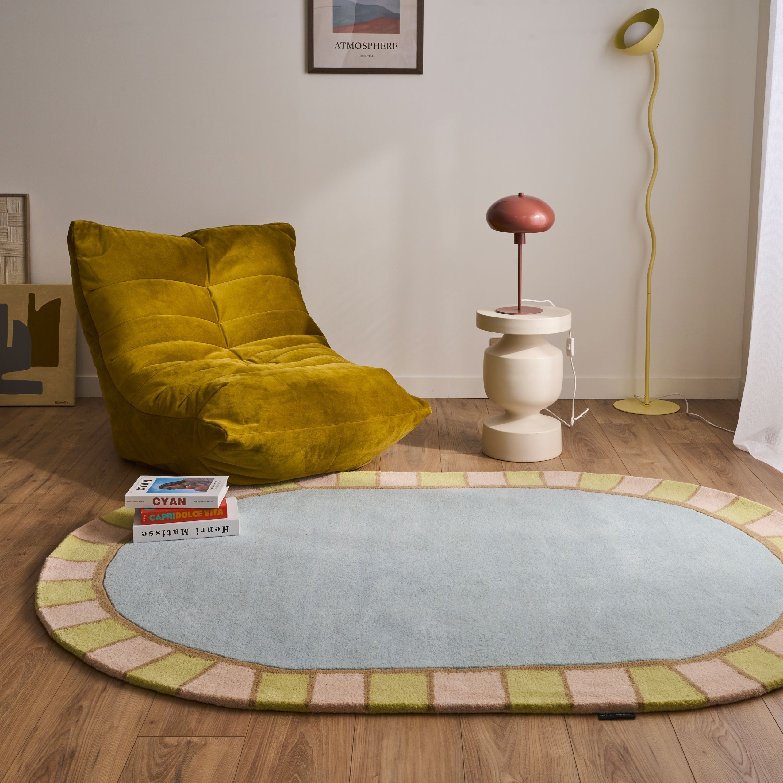 Soft Rayon – Pastel-hued wool rug Soft Rayon
