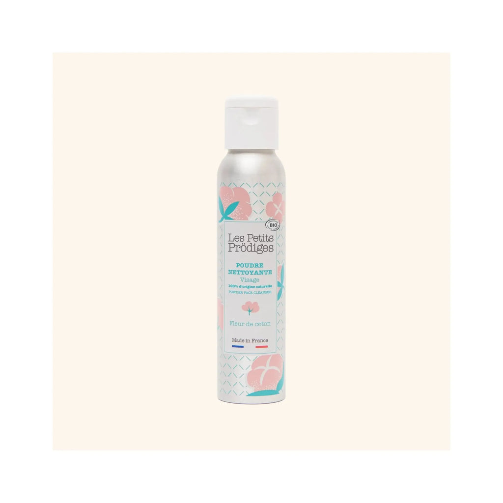 Espuma aireada en polvo limpiador facial de flor de algodón orgánico