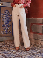 Pantalón Petra - Crema